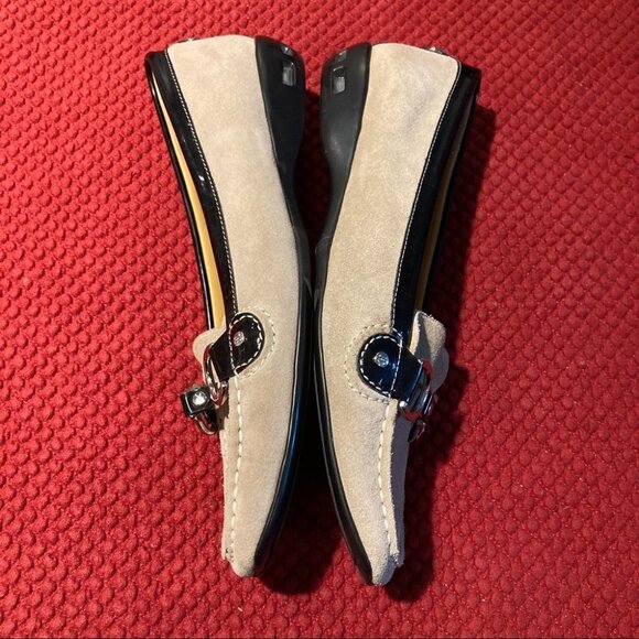 COLE HAAN + NIKE AIR Sz 8.5B Suede Patent  Leather Horse bit Driving Shoe Loafer - Picture 6 of 10